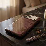 Web of Desire | Burgundy Spiderweb MagSafe iPhone Case