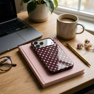 Polka Rouge | Burgundy Polka Dot MagSafe iPhone Case