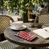 Painted Wine | Burgundy Striped MagSafe iPhone Case