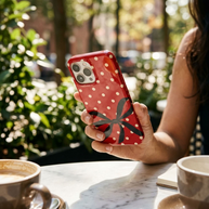 Bow & Dot | Red Polka Dot Bow MagSafe iPhone Case