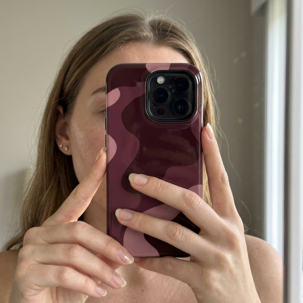 Granatrot | Burgundy Camo Abstract MagSafe iPhone Case