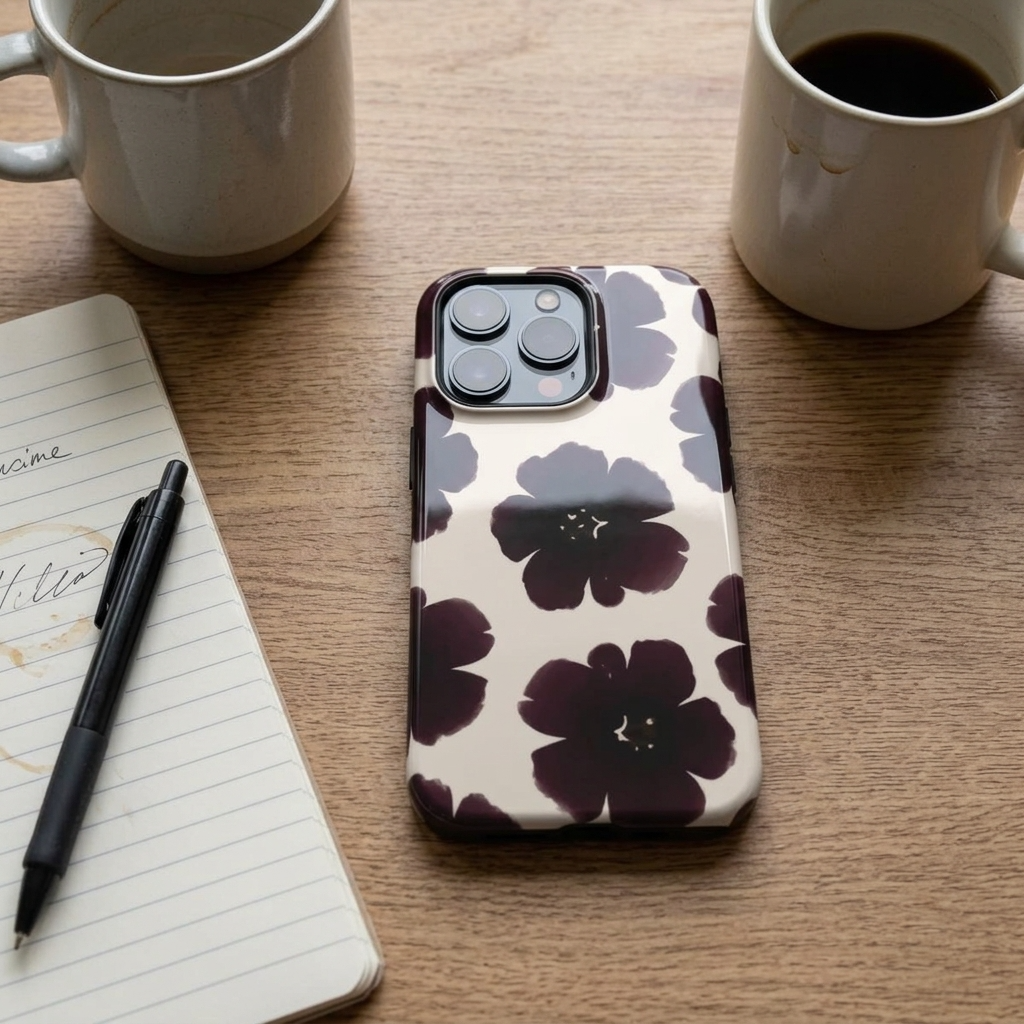 Black Dahlia | Dark Floral MagSafe iPhone Case