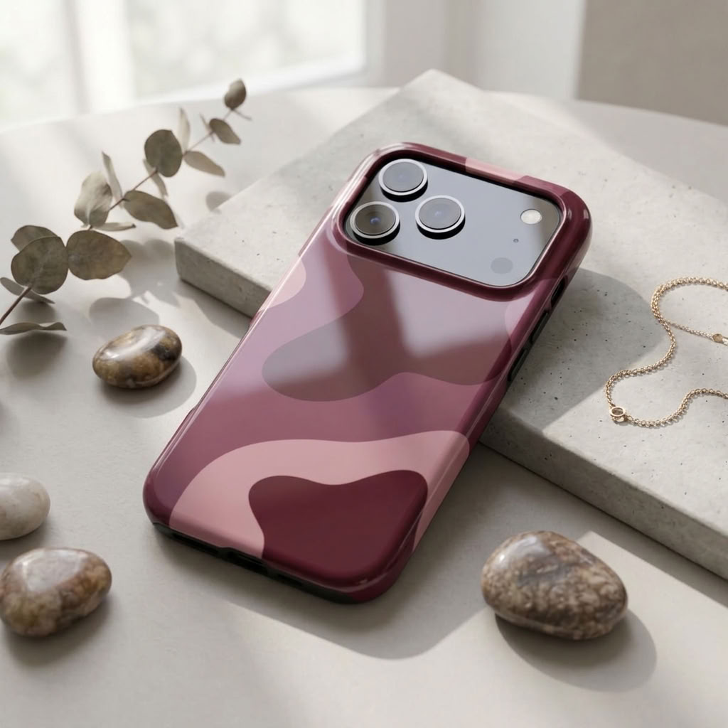Granatrot | Burgundy Camo Abstract MagSafe iPhone Case