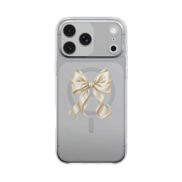 First Dance | Ivory Bow MagSafe Clear iPhone Case