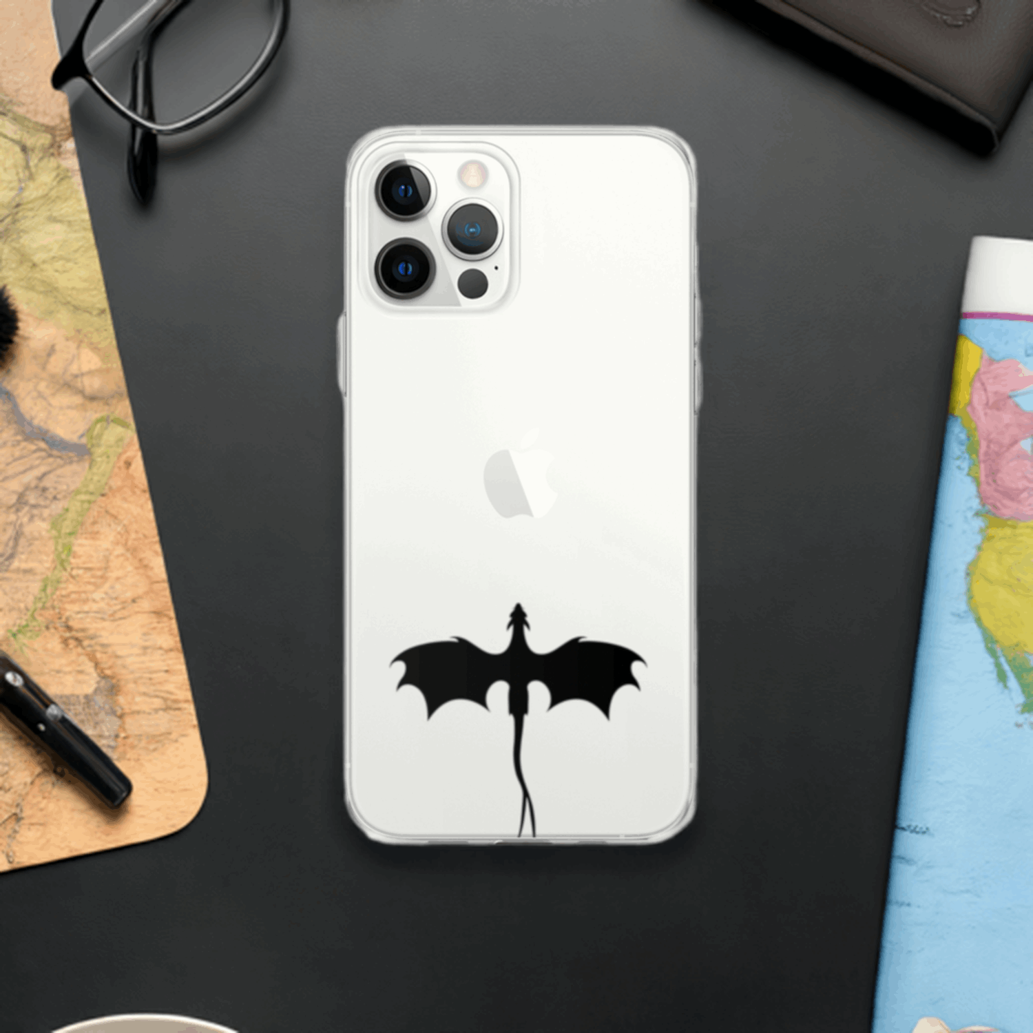 Minimalist Dragon iPhone Clear Case