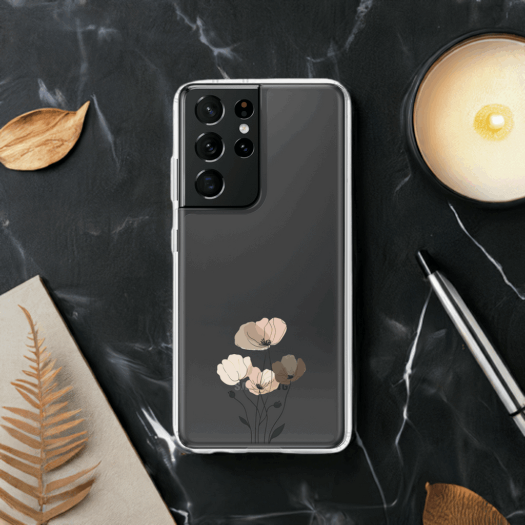 Simple Floral Samsung Clear Case