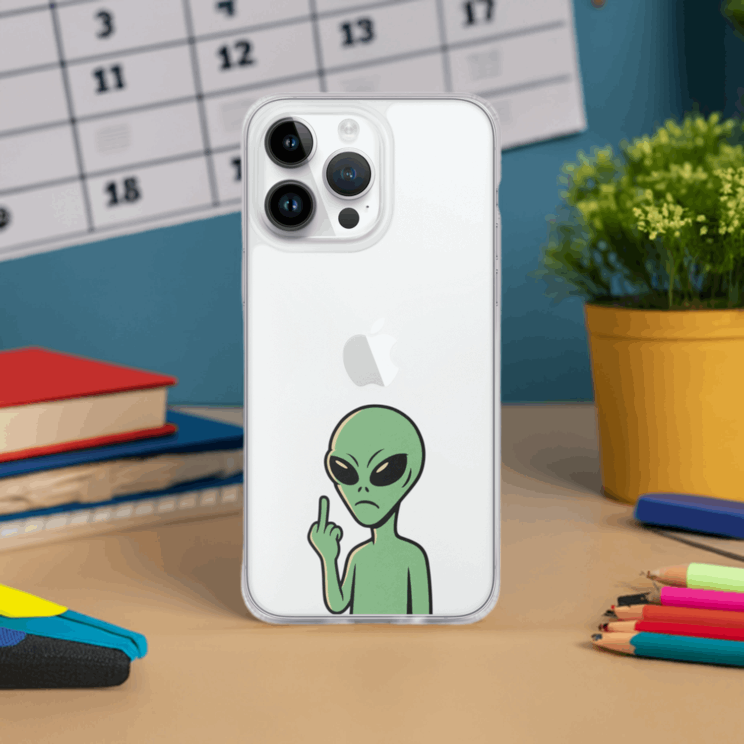 Alien Mood iPhone Clear Case