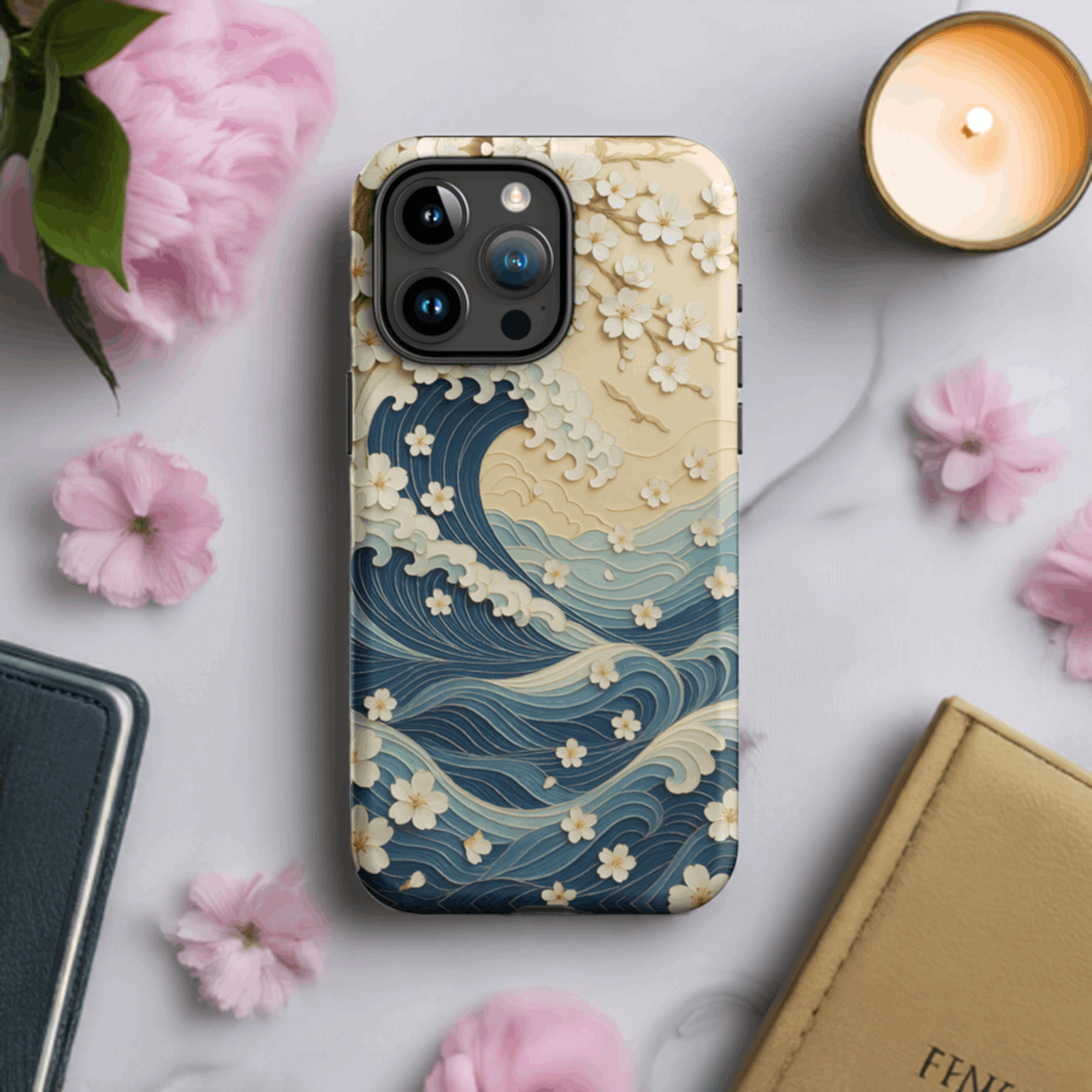Sakura Wave iPhone Hard Case