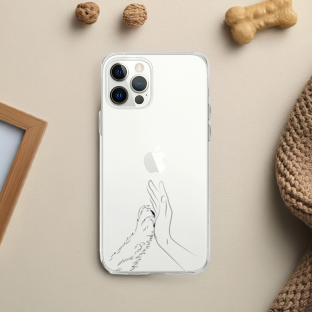 Paw & Hand Clear iPhone Case
