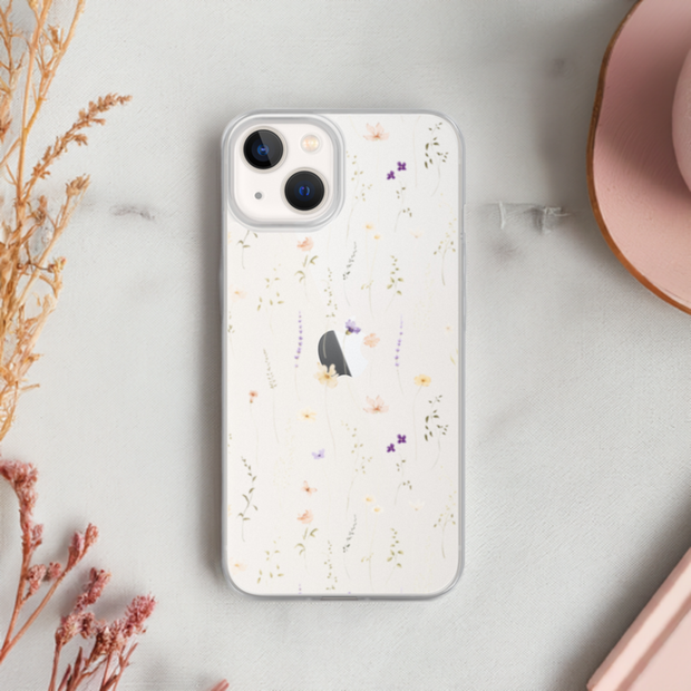 Pastel Wildflower Clear iPhone Case