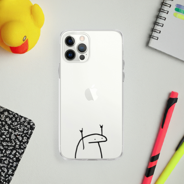 Quirky Minimalist Clear iPhone Case
