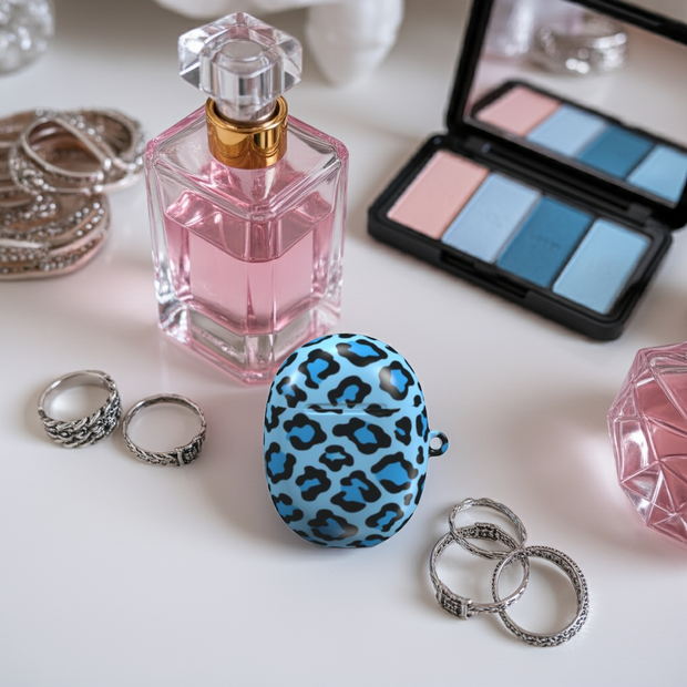 Blue Leopard Pixel Buds Case