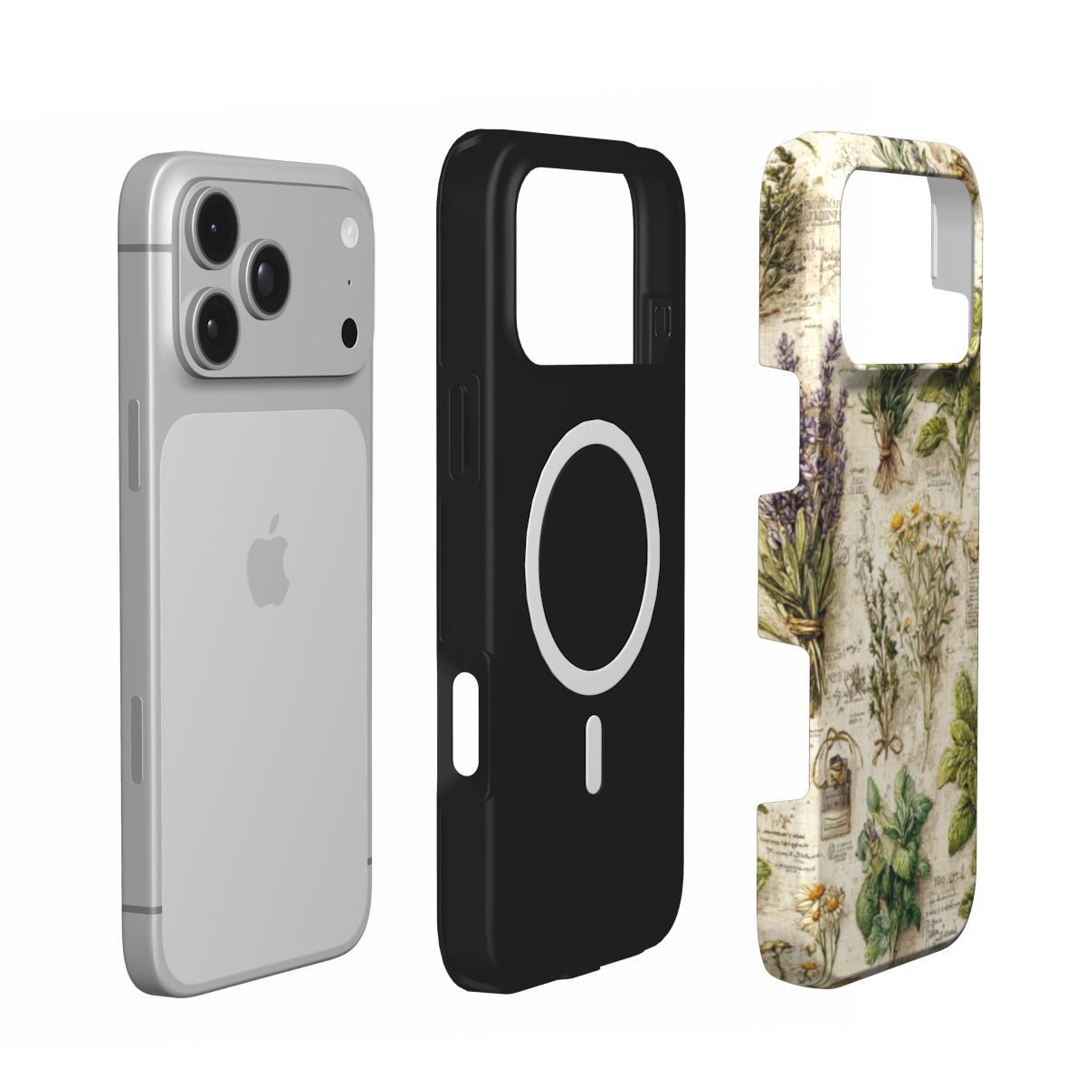 Herbaria | Funda para iPhone MagSafe con ilustración botánica vintage