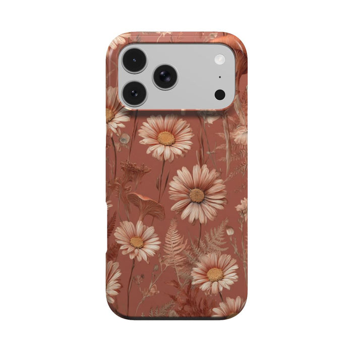 Whispered Daisies | Terracotta Wildflower Botanical MagSafe iPhone Case