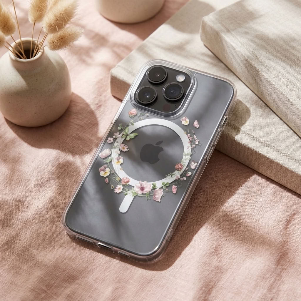 Butterfly Effect | Floral Butterfly MagSafe Clear iPhone Case