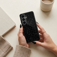 Midnight Panther | Black Tonal Animal Print Magnetic Samsung Galaxy Case