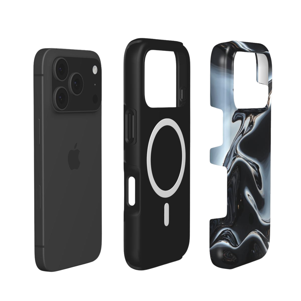 Obsidian Flow | Liquid Metal MagSafe iPhone Case