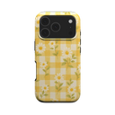 Sunlit Daisy | Yellow Gingham Floral MagSafe iPhone Case