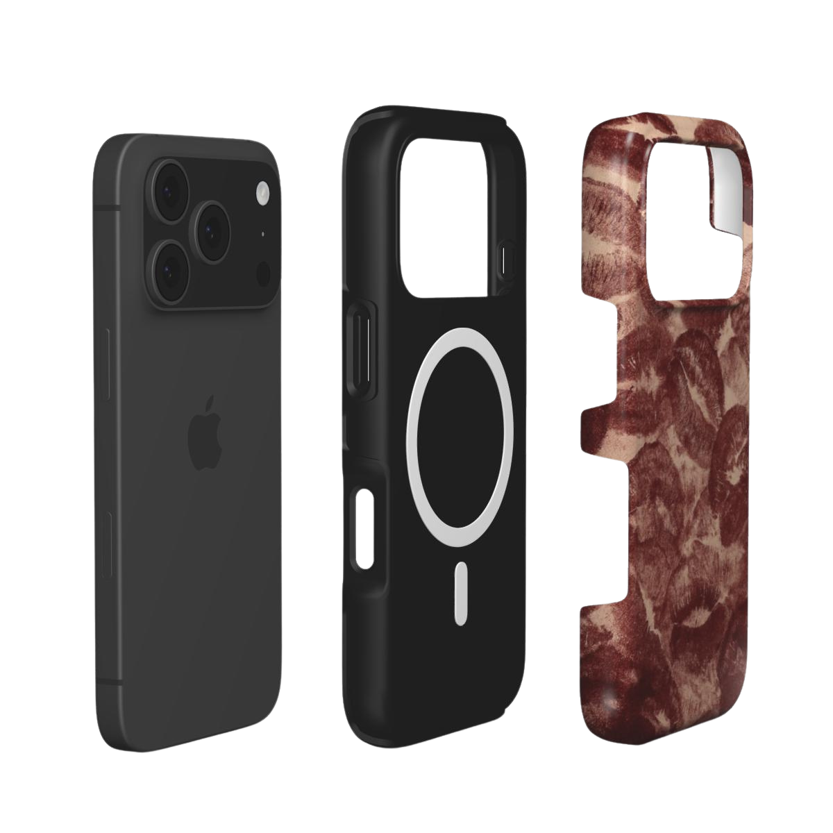 Velvet Kiss |  Lipstick Print MagSafe iPhone Case