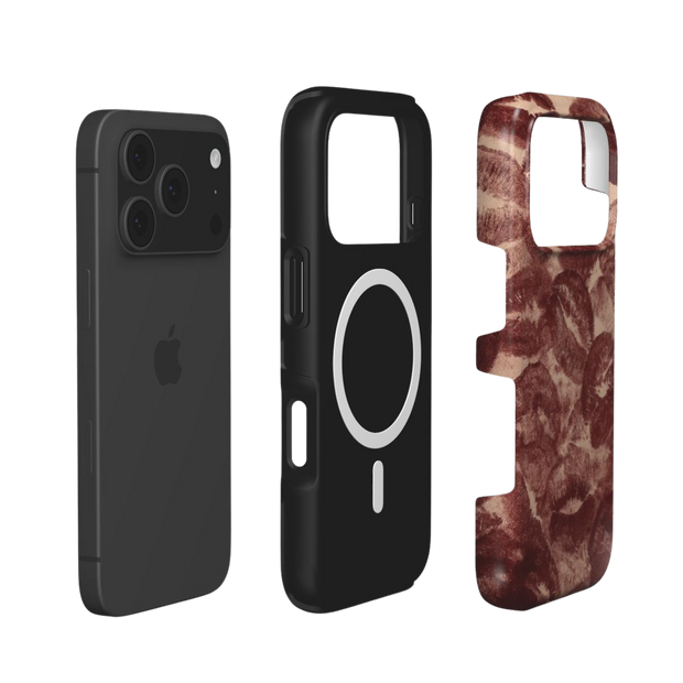 Velvet Kiss |  Lipstick Print MagSafe iPhone Case