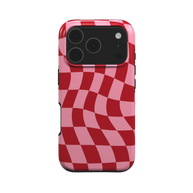 Blush Stripe | Wavy Checker MagSafe iPhone Case