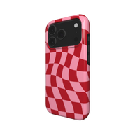Blush Stripe | Wavy Checker MagSafe iPhone Case