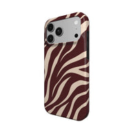 Wild Card | Burgundrotes Zebraprint MagSafe iPhone Case