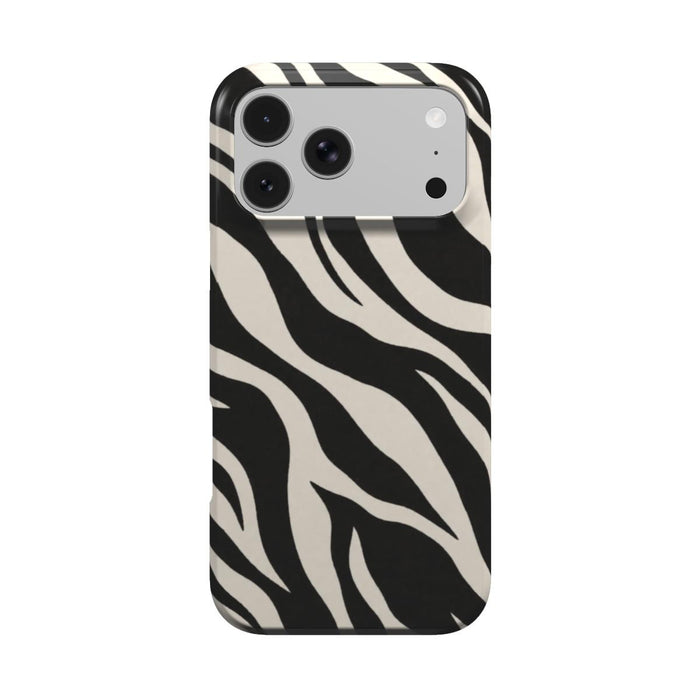 Double Take | Black & Cream Zebra Print MagSafe iPhone Case