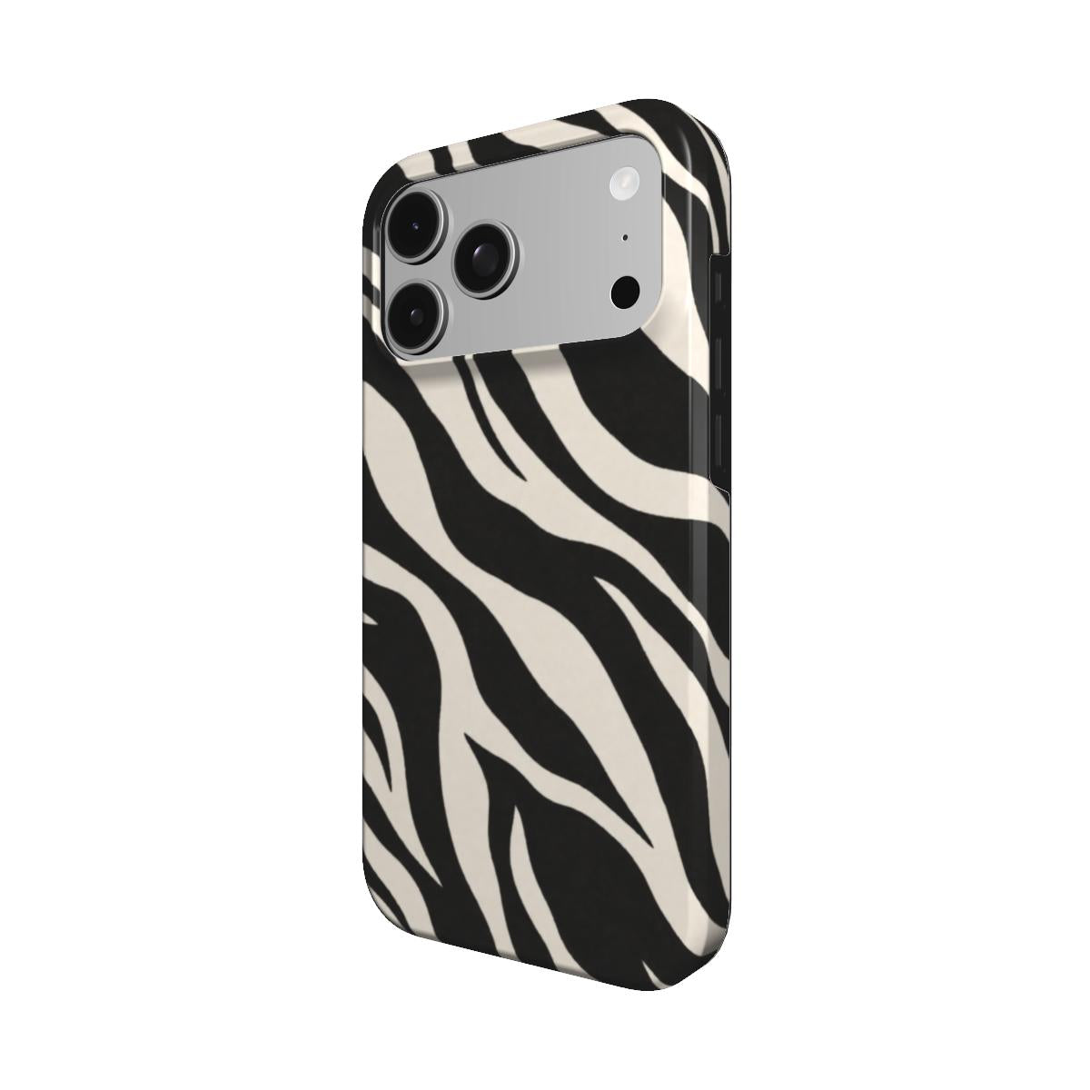 Double Take | Schwarz-weißes Zebra-Print MagSafe iPhone Case